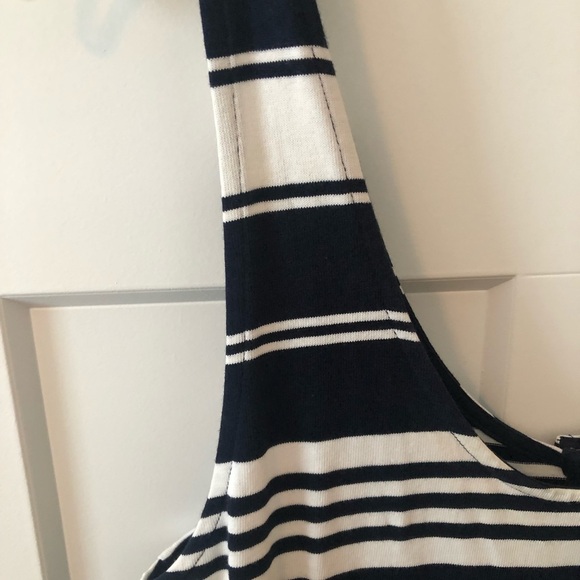 Large J. Crew navy and white striped dress - Picture 4 of 9